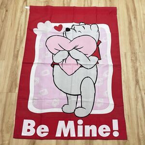 VTG Disney Winnie The Pooh Be Mine Valentine's Day Decorative Yard Flag Banner